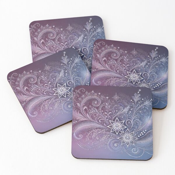 Item preview, Blue Dreams in Purple and Silver designed and sold by LegademaArt.