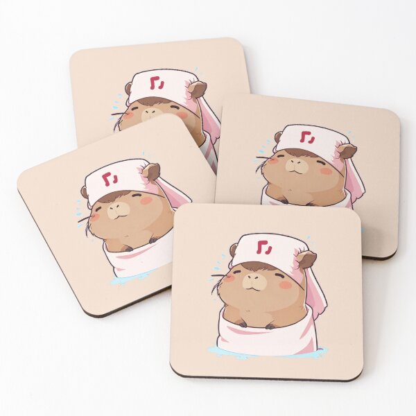 Item preview, Capybara Enjoying Spa Cartoon designed and sold by CSidea.