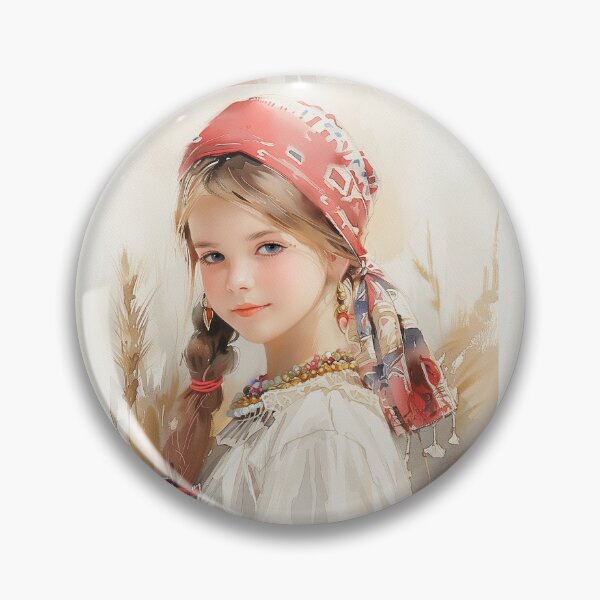 Item preview, Beautiful Ukrainian Girl in a headscarf in a wheat field designed and sold by DariyaDell.