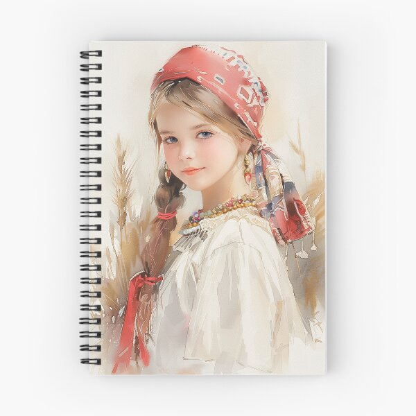 Item preview, Beautiful Ukrainian Girl in a headscarf in a wheat field designed and sold by DariyaDell.