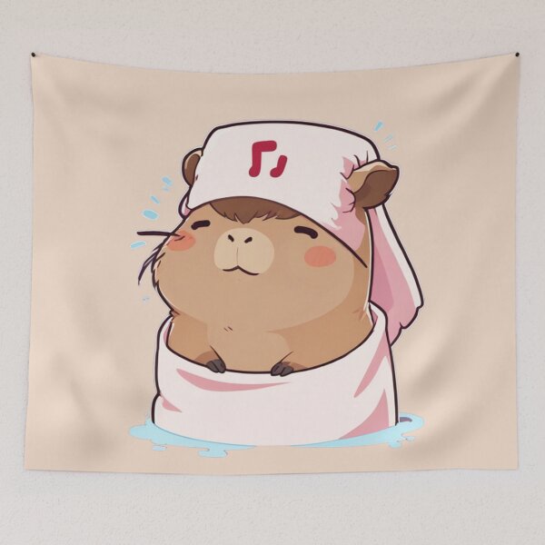 Item preview, Capybara Enjoying Spa Cartoon designed and sold by CSidea.