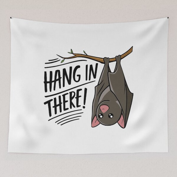 Item preview, Hang In there! Cute Bat Pun designed and sold by PMCreative.