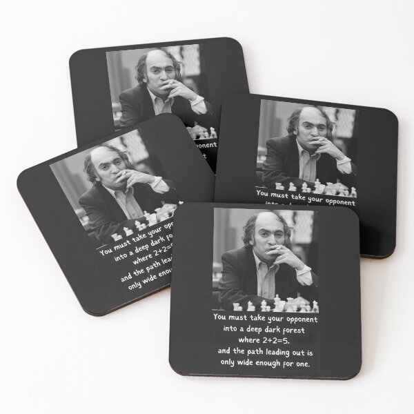 Item preview, Mikhail Tal - Deep Dark Forest Quote designed and sold by GambitChess.