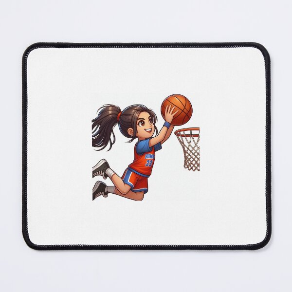 Item preview, Female Basketball Player Dunking Illustration designed and sold by boomfire153.