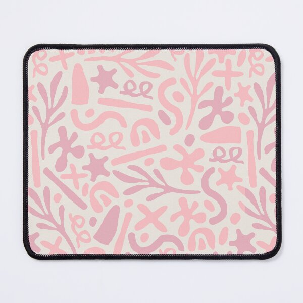 Item preview, abstract baby pink coral doodles designed and sold by Sticker Mage.