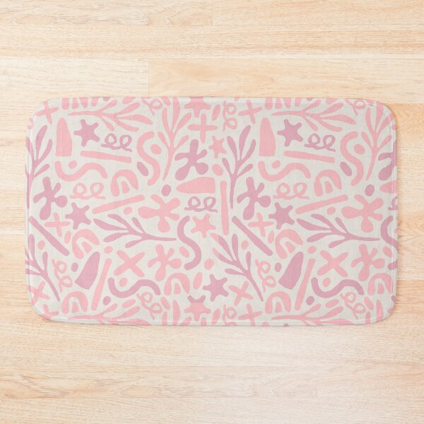 Item preview, abstract baby pink coral doodles designed and sold by Sticker Mage.