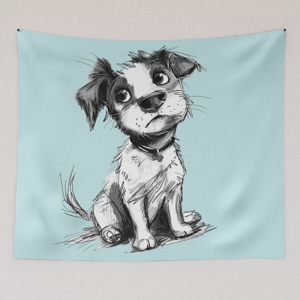 Item preview, Cute Puppy Ink Drawing designed and sold by MaryFiore.