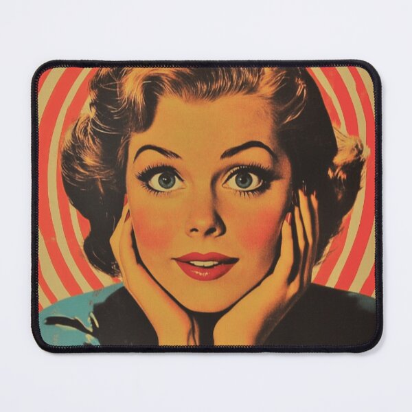 Item preview, Retro Woman with Hypnotic Background designed and sold by Rafał Stadnik.