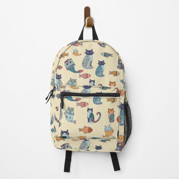 Item preview, Cats & Fish pattern designed and sold by Creative&Fantastic.