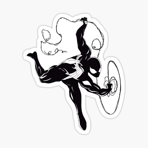 Artikel-Vorschau von Spidey-Symbiontenanzug (schwarz und weiß), designt und verkauft von cry-babyDC.
