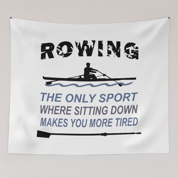 Item preview, Rowing - rowing boat - single scull - rowing the only sport where sitting down makes you more tired designed and sold by claudiasartwork.