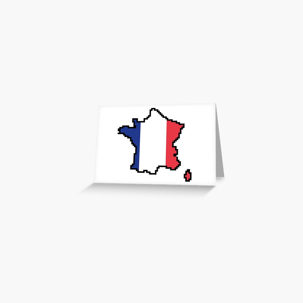 8-Bits France Map Flag Pixel Art 8-Bits France Map Flag Pixel Art