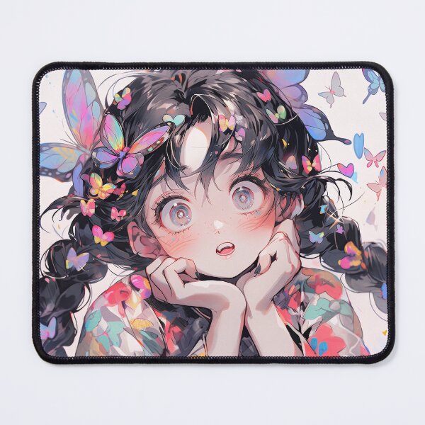 Item preview, Colorful Butterflies and Twin Tails Anime Girl designed and sold by bubblegoth.