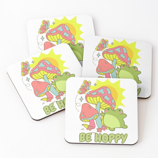 Item preview, Be hoppy kawaii frog and mushroom designed and sold by BritishDelights.