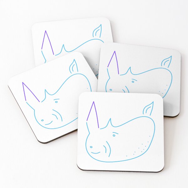 Item preview, One Rhino in Blue designed and sold by TessaPeartree.