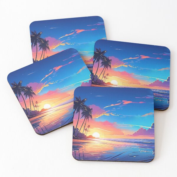Item preview, Sunset on the Beach – Stunning Coastal Sunset Art with Vibrant Colors and Tranquil Vibes designed and sold by UniGift.