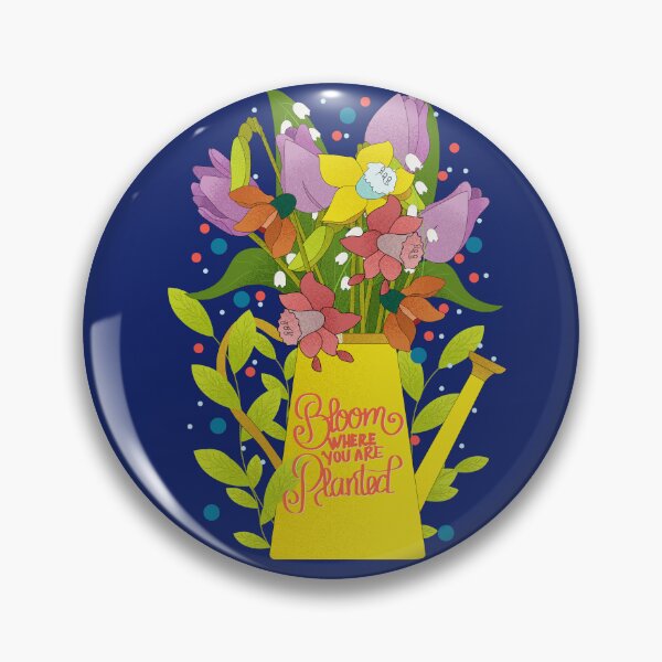 Item preview, Bloom where you planted. Floral design with grain effect designed and sold by itsinnav.