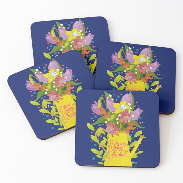 Item preview, Bloom where you planted. Floral design with grain effect designed and sold by itsinnav.