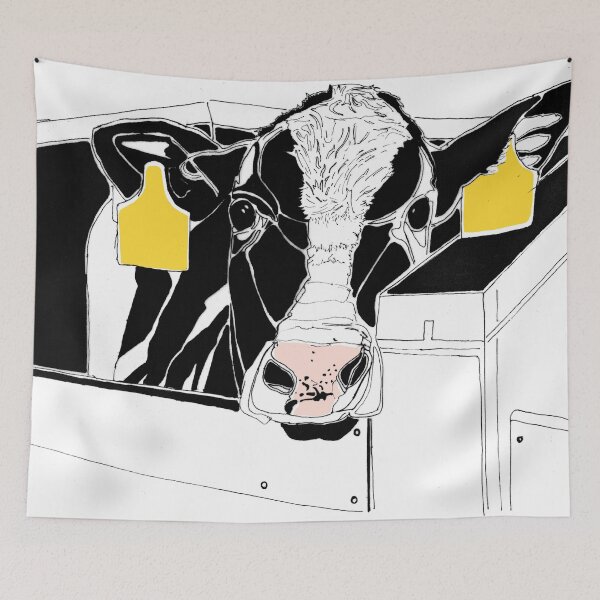 Item preview, Opposite Worlds - Factory Farmed Calf - Vegan Art designed and sold by vernapoppy.