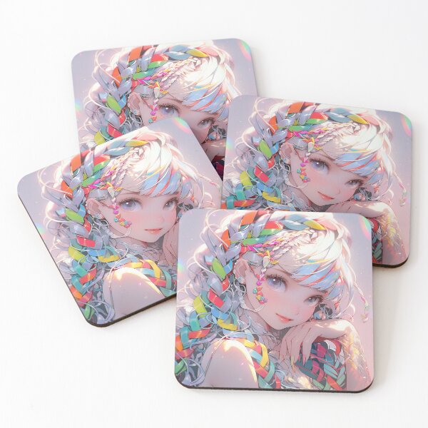 Item preview, Rainbow Ribbon Fantasy Anime Girl designed and sold by bubblegoth.