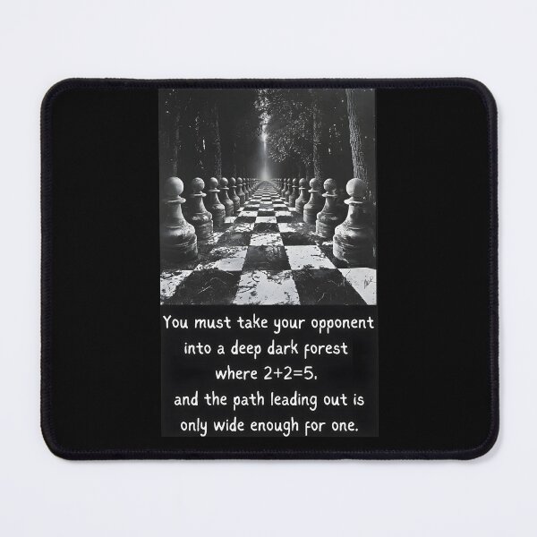 Item preview, Chess World Champion Deep Dark Forest Quote by Mikhail Tal designed and sold by GambitChess.