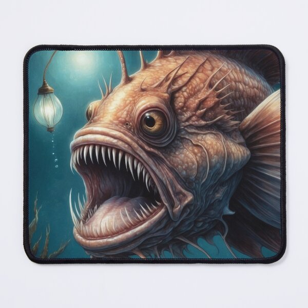 Item preview, Angler fish deep sea creature illustration designed and sold by Andrey-Myagkov.