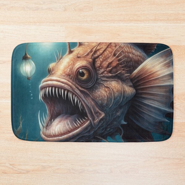 Item preview, Angler fish deep sea creature illustration designed and sold by Andrey-Myagkov.