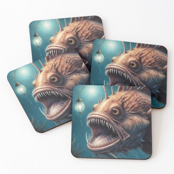 Item preview, Angler fish deep sea creature illustration designed and sold by Andrey-Myagkov.