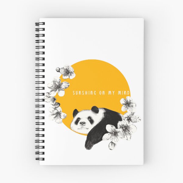 Item preview, Charming Panda Illustration with 'Sunshine on My Mind' Slogan in Charcoal Drawing Technique designed and sold by Pandositive.