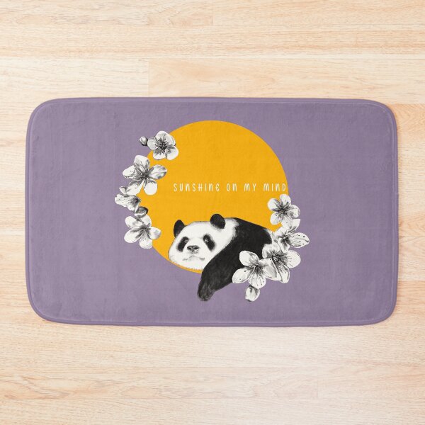 Item preview, Charming Panda Illustration with 'Sunshine on My Mind' Slogan in Charcoal Drawing Technique designed and sold by Pandositive.