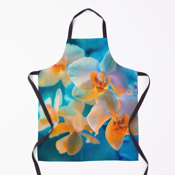 Item preview, Enchanting Jade Tiger Orchids with Dark Blue Background designed and sold by mebraart.