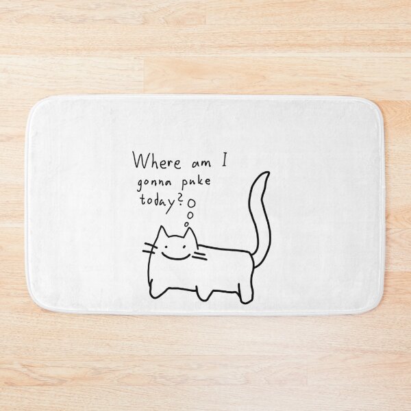 Item preview, Autistic cat, where am I gonna puke today? designed and sold by kitty-kingdom.
