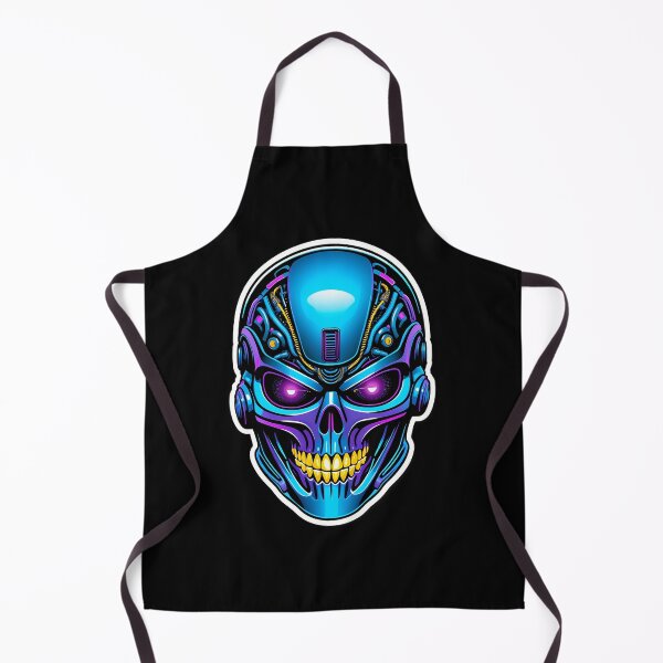 Item preview, Futuristic Robotic Skull with Glowing Eyes designed and sold by artwaves.