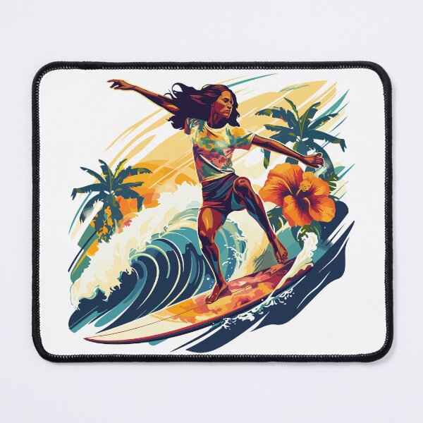 Item preview, Surfer Girl Aesthetic Wave Rider designed and sold by -DEEWOLF-.