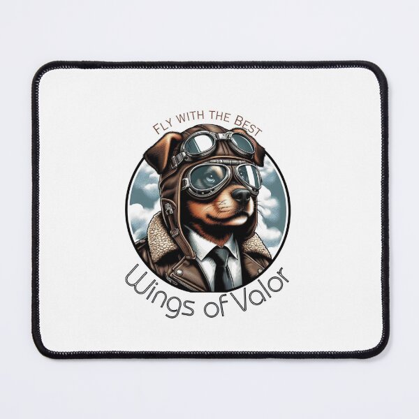 Item preview, dog 1940s pilot with aviator goggles - Wings of Valor - Fly with the Best designed and sold by Iden-store.