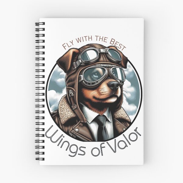 Item preview, dog 1940s pilot with aviator goggles - Wings of Valor - Fly with the Best designed and sold by Iden-store.