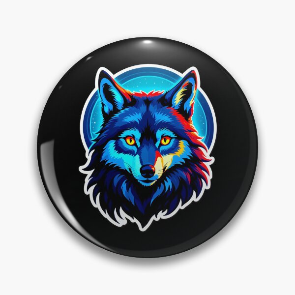 Item preview, Vibrant Colorful Wolf Head Illustration designed and sold by artwaves.