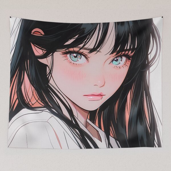 Item preview, Soft Intense Gaze Anime Girl designed and sold by bubblegoth.