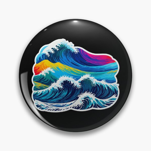 Item preview, Colorful Abstract Ocean Wave Art designed and sold by artwaves.