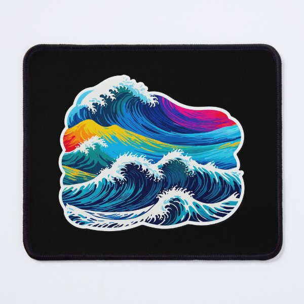 Item preview, Colorful Abstract Ocean Wave Art designed and sold by artwaves.