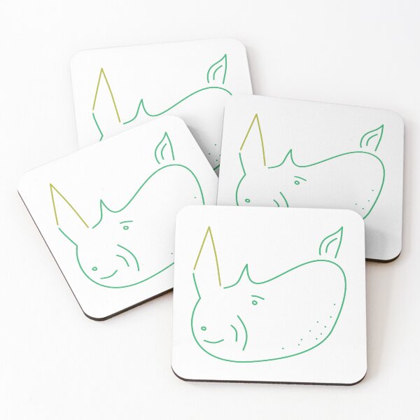 Item preview, One Rhino in Green designed and sold by TessaPeartree.