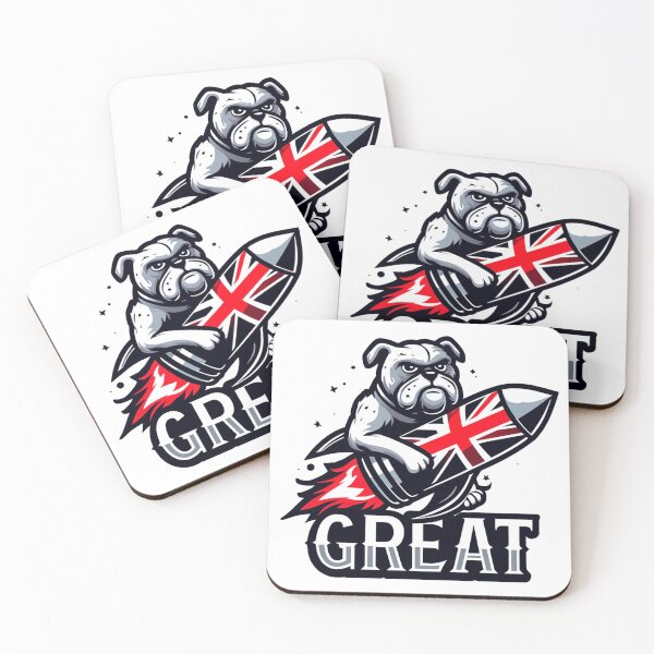 Aperçu de l'œuvre Bulldog Union Jack, fusée créée et vendue par jhojho.