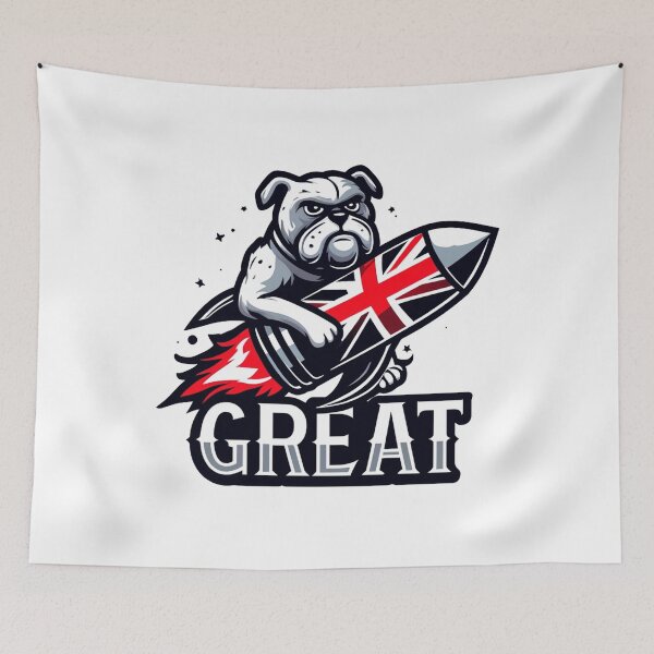 Artikelvorschau, Bulldogge Union Jack, Rakete entworfen und verkauft von jhojho.