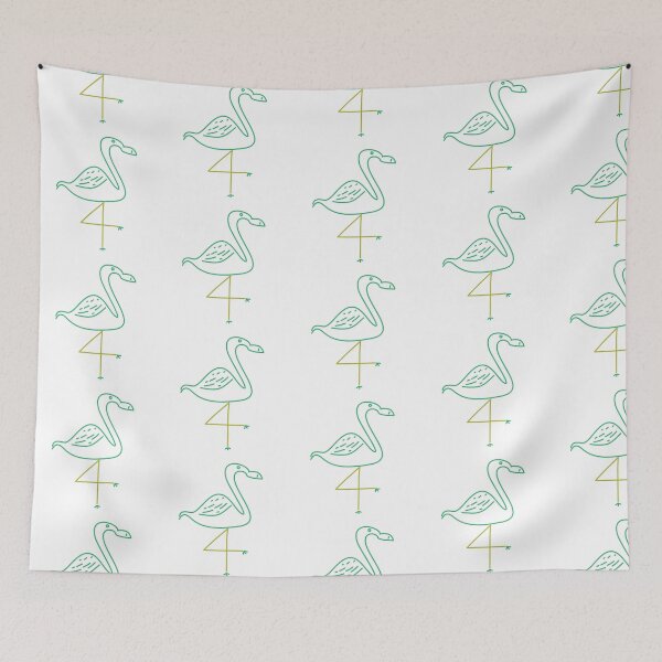 Item preview, Four Flamingo in Green designed and sold by TessaPeartree.