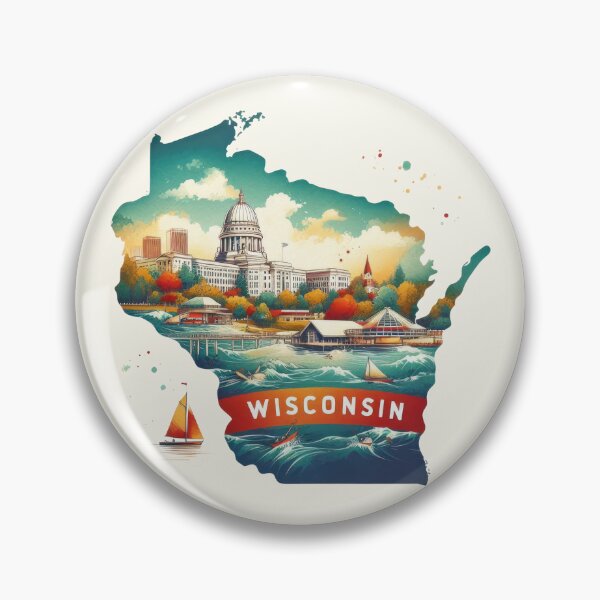 Item preview, WISCONSIN United States of America, artistic shape designed and sold by Margival.
