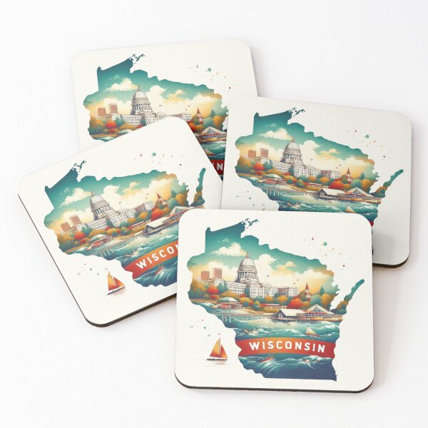 Item preview, WISCONSIN United States of America, artistic shape designed and sold by Margival.