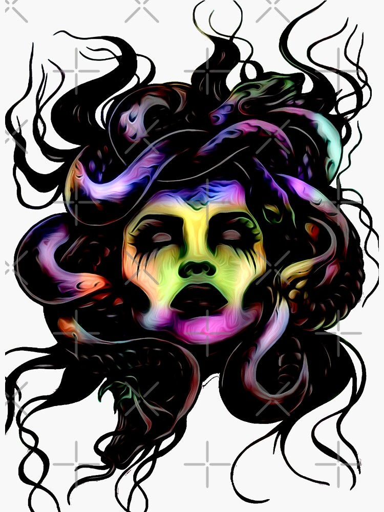 "Medusa" Sticker by painterfrank Redbubble
