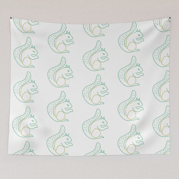 Item preview, Six Squirrel in Green designed and sold by TessaPeartree.