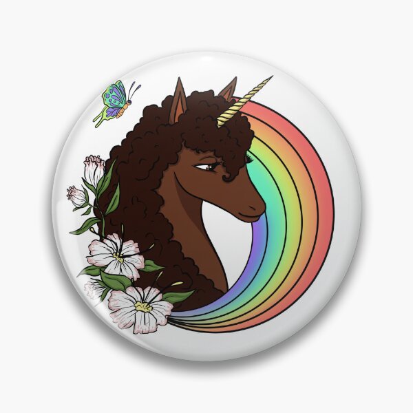 Item preview, Unicorn Rainbow and Flowers | Black Unicorn designed and sold by Shakira Rivers.
