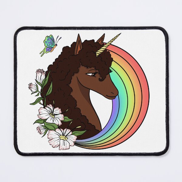 Item preview, Unicorn Rainbow and Flowers | Black Unicorn designed and sold by Shakira Rivers.